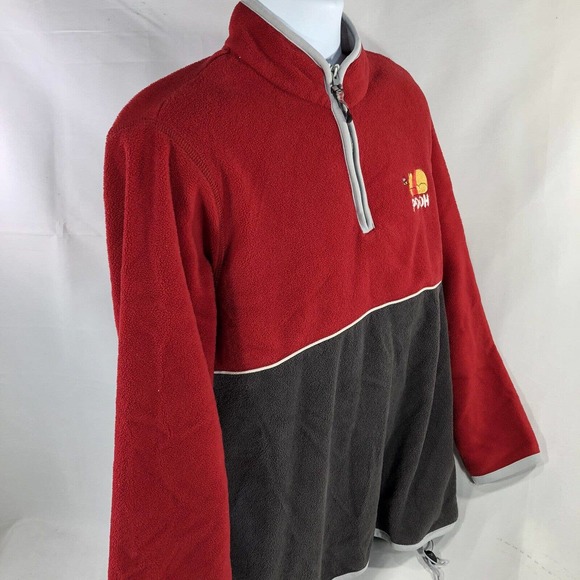 Vintage Winnie The Pooh Fleece Zip Up L Pooh Bear 1/4 Zip Disney 90s Pullover - Picture 3 of 12